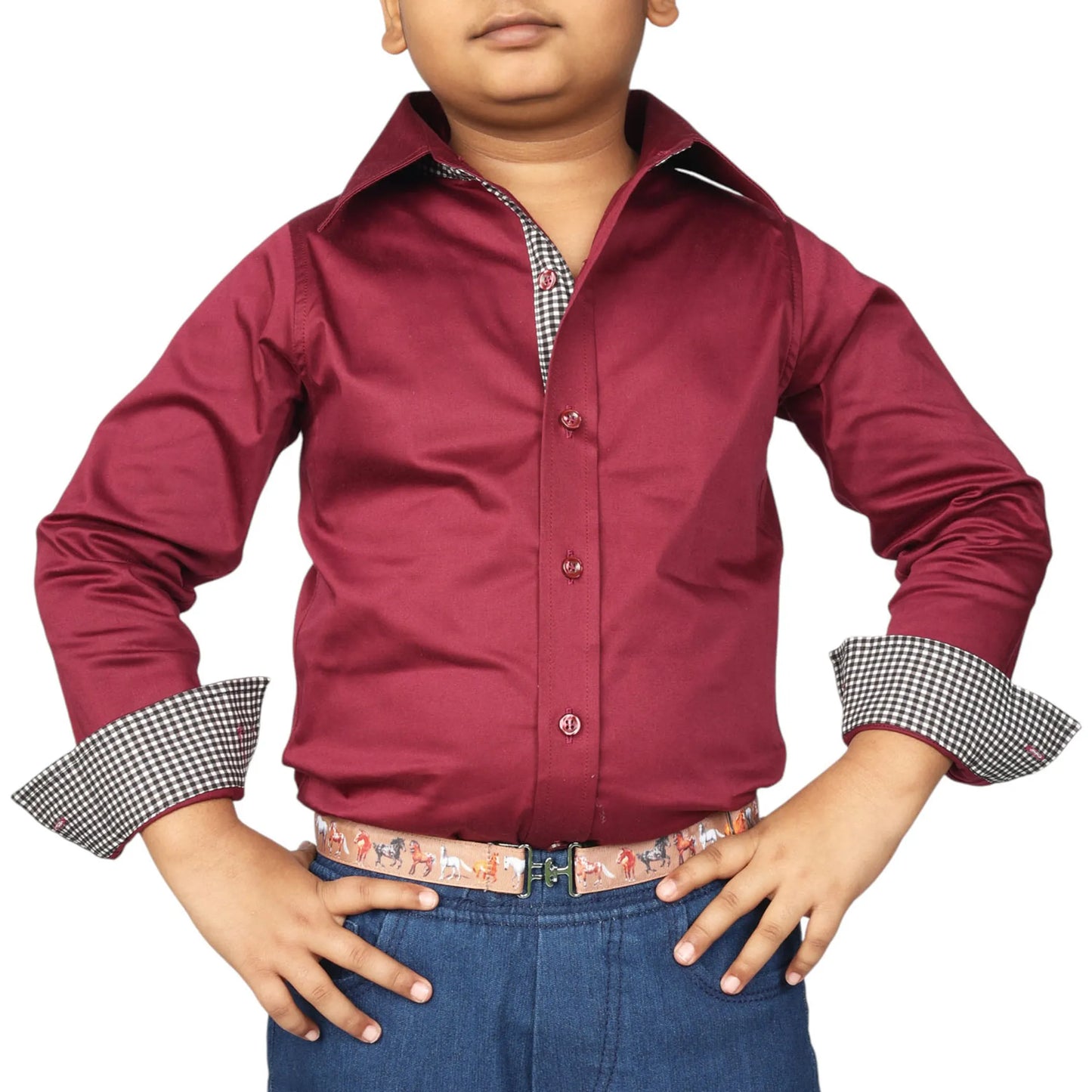 TuffRider Boys ADEY Shirt-Royal Blue -L