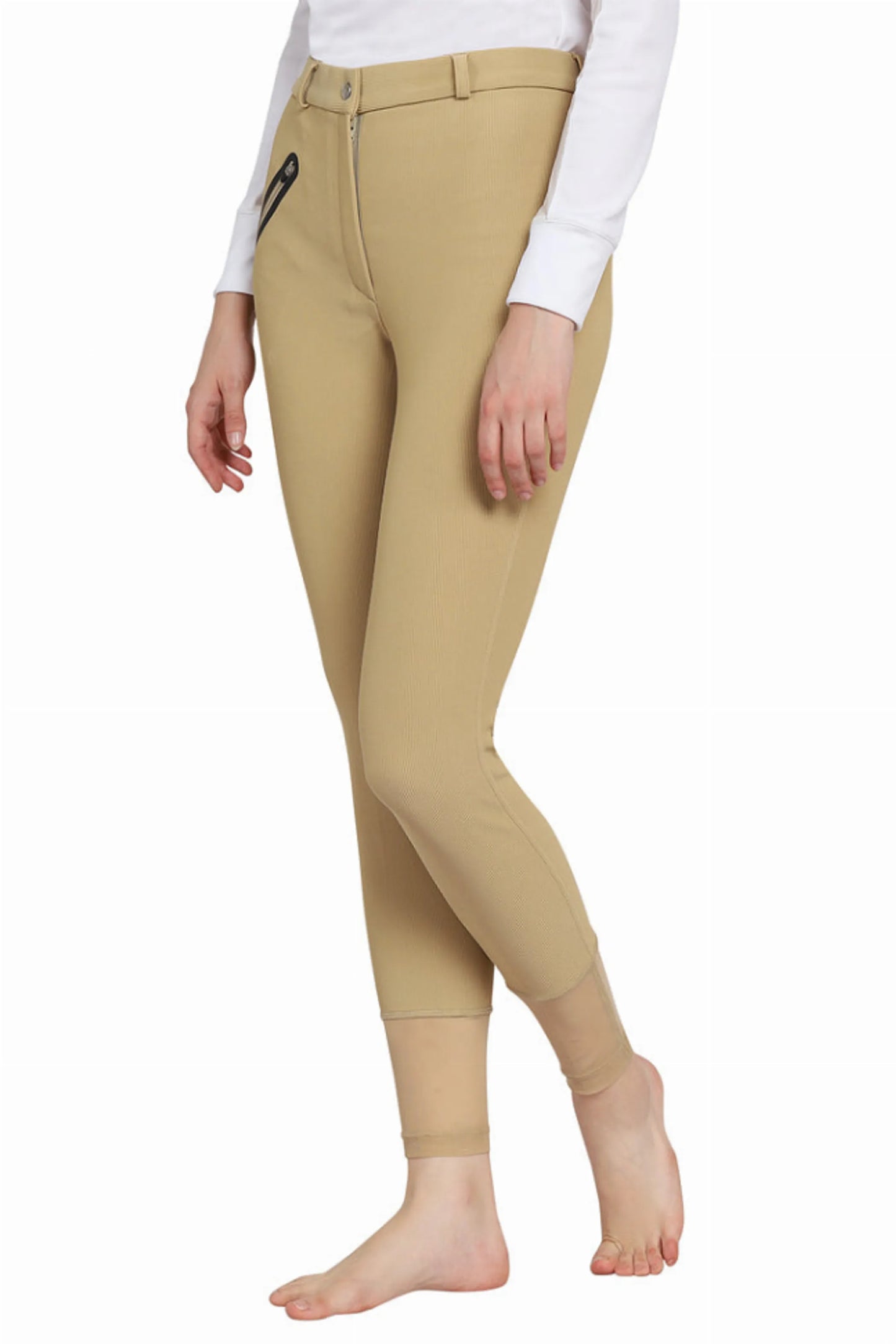 Tuffrider Tiffany Ribbed Breech With Silicone Knee Patch