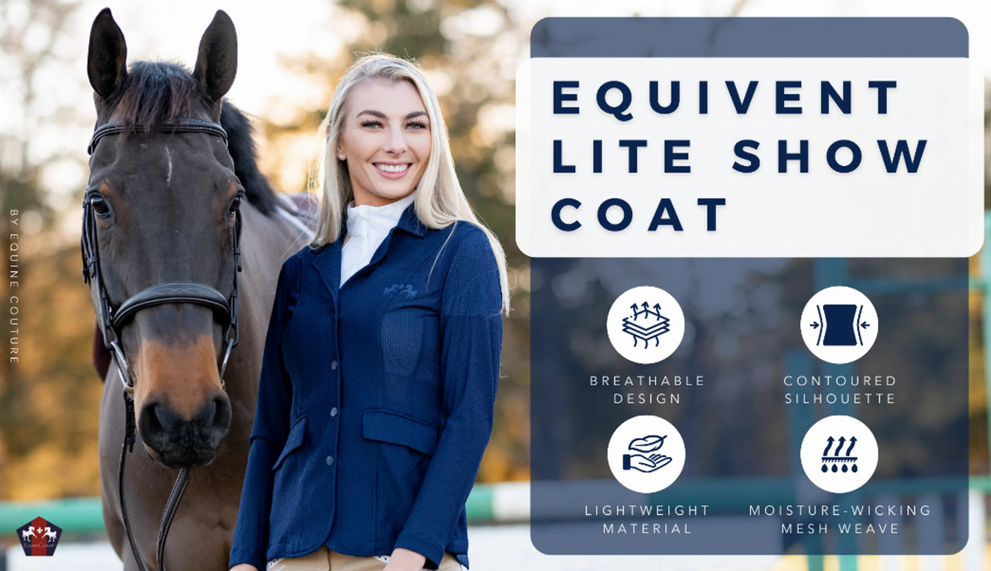 Equine Couture Women EquiVent 4-Snap Button Lite Show Coat