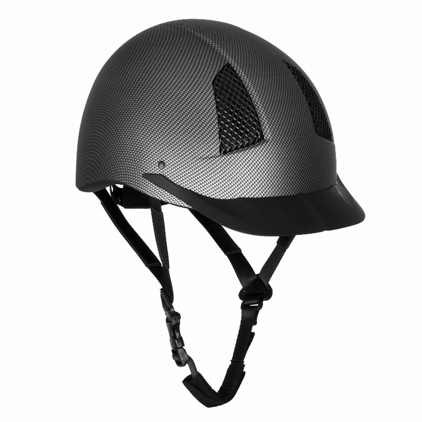 TuffRider Carbon Fiber Shell Helmet| Schooling Protective Head Gear for Equestrian Riders - SEI Certified, Tough and Durable - Black