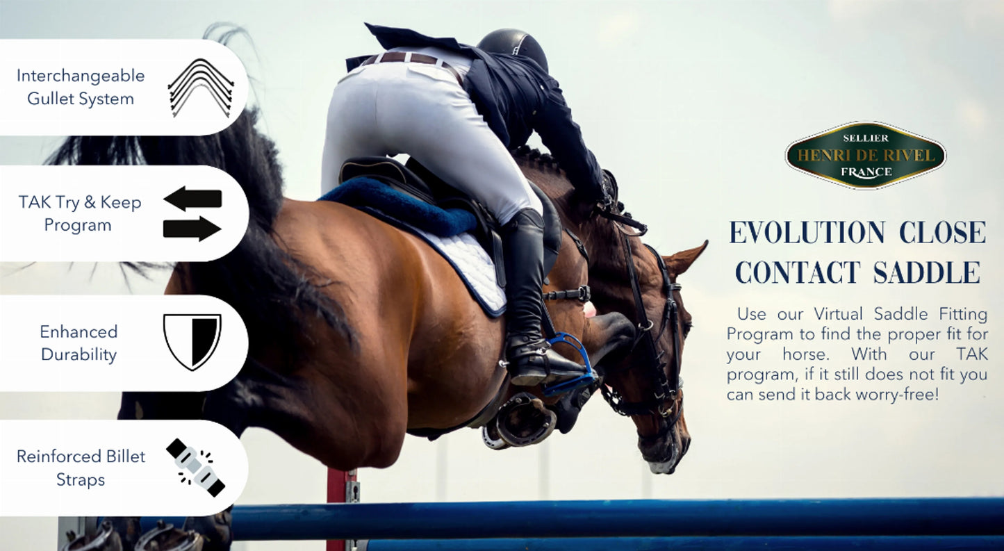 Henri De Rivel Regular Evolution Close Contact Saddle - Color: Havana | Pack Of: 1 | Shape: Regular
