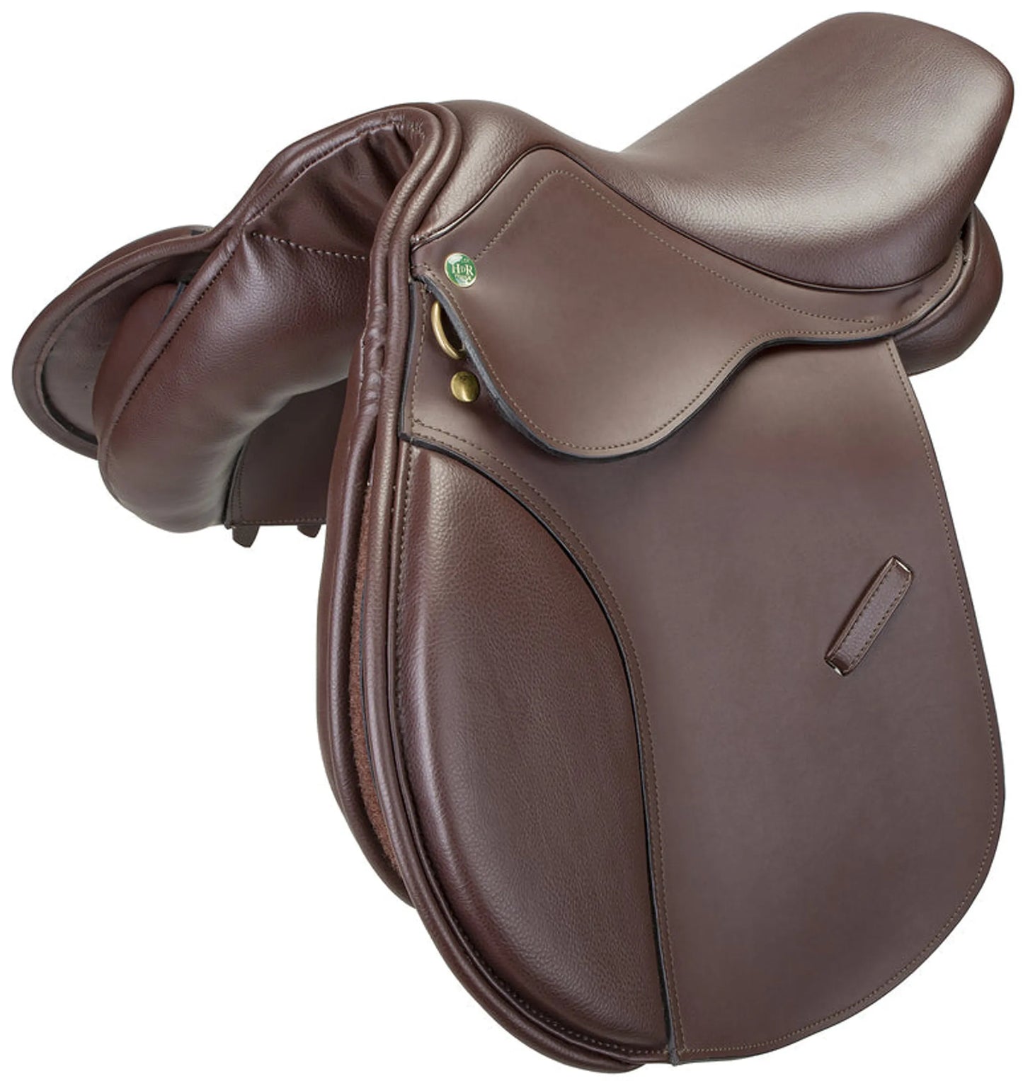 Henri de Rivel Vegan-X Junior Close Contact Saddle - Color: Havana | Pack Of: 1 | Shape: Regular