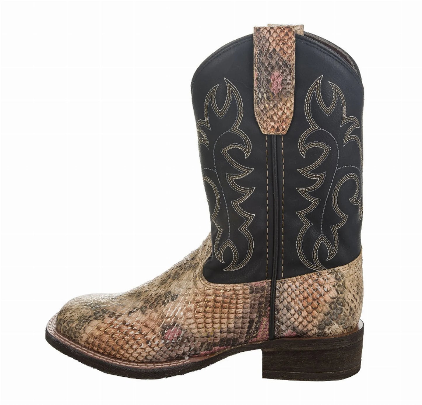 TuffRider Kid's Black Snake in My Boot Western Leather Boots