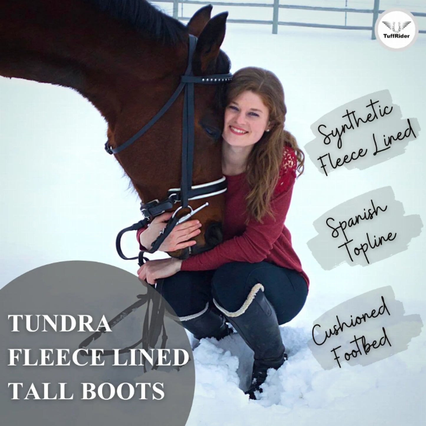 TuffRider Women Tundra Fleece Lined Spanish Top Tall Boots - Color: Black | Pack Of: 1
