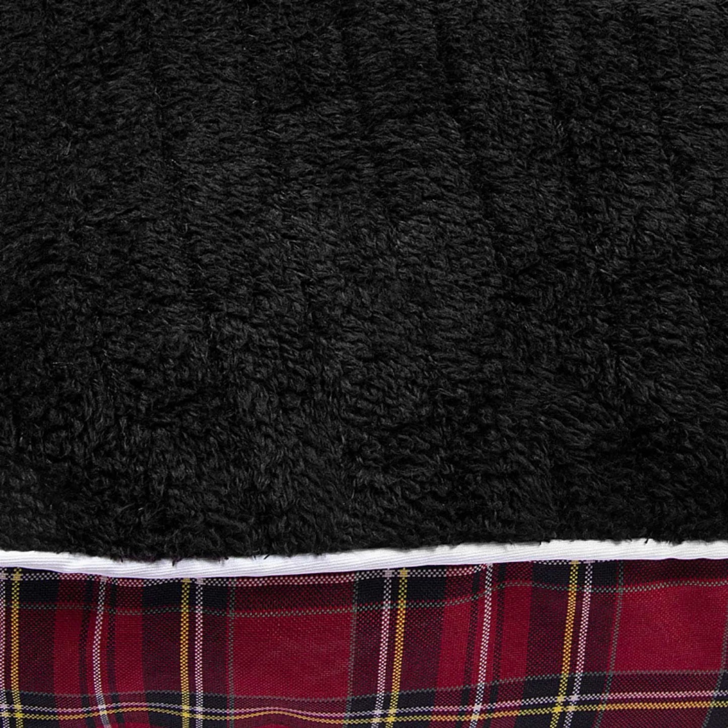 Halo EC Red Plaid Round Dog Bed