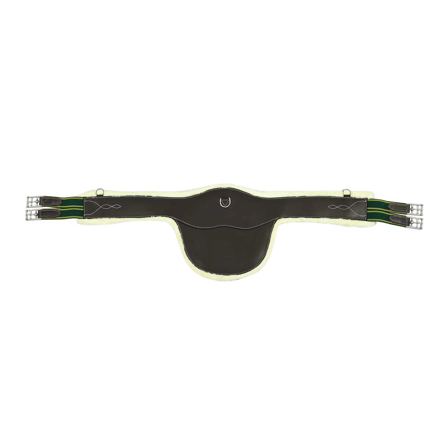 Henri de Rivel Anatomic Jumping Belly Guard Girth with Sherpa Fleece-Havana-46