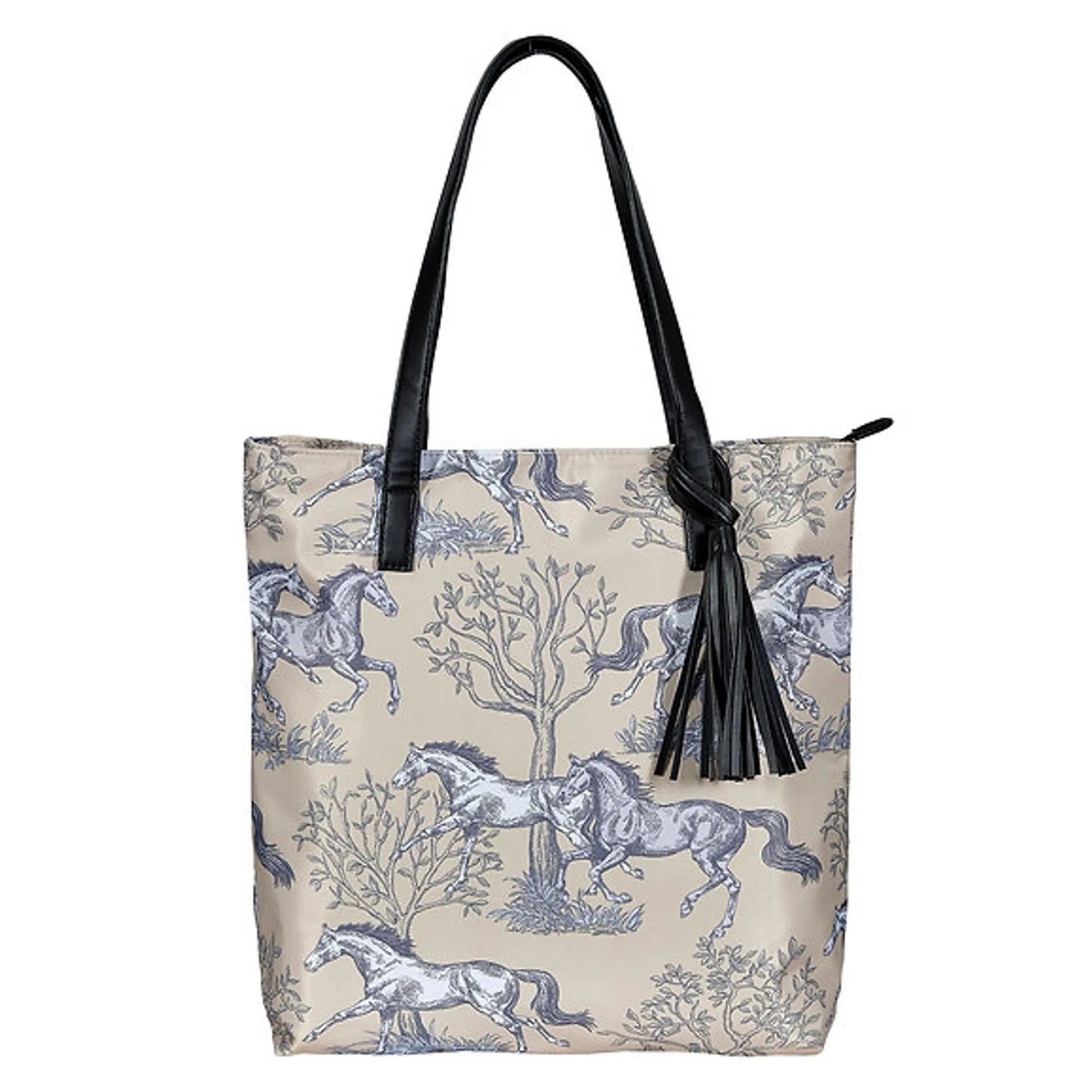 AWST Int'l "Lila" Toile Pattern w/ Tassel- Beige