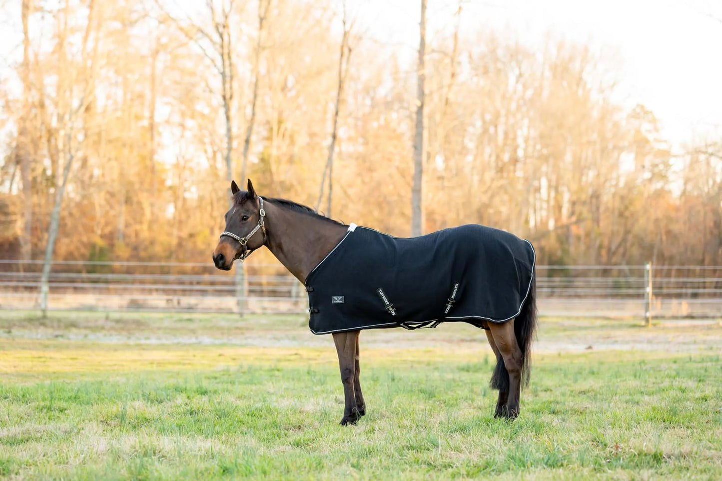 TuffRider Waffle Weave Cooler Standard Neck-Navy-69