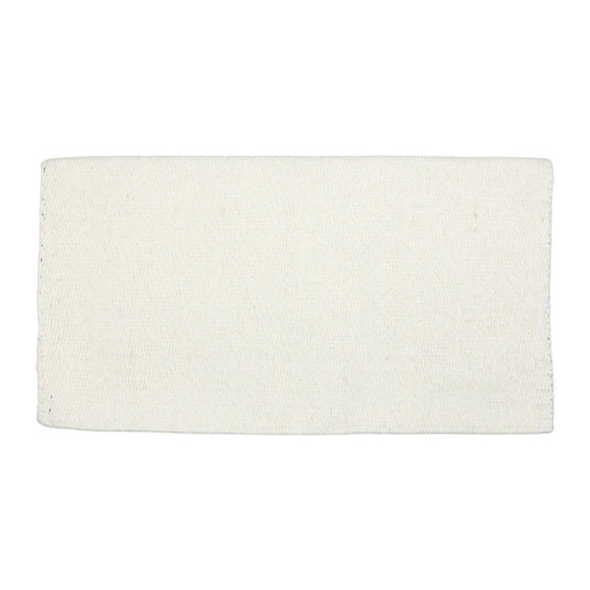 TuffRider Solid Color Double Weave Saddle Blanket-White-34 X 38 Inch