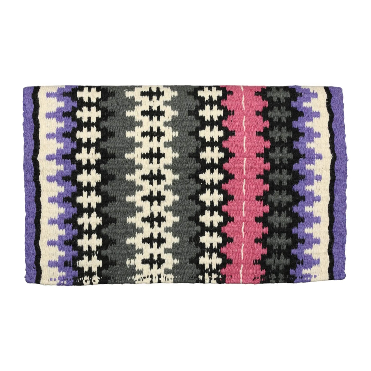 TuffRider Houston Double Weave Saddle Blanket-Purle/Black/White-34 X 42 Inch