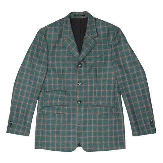 Fox Dreams Men's Hunt Coat-Green Multi Color Plaid-36