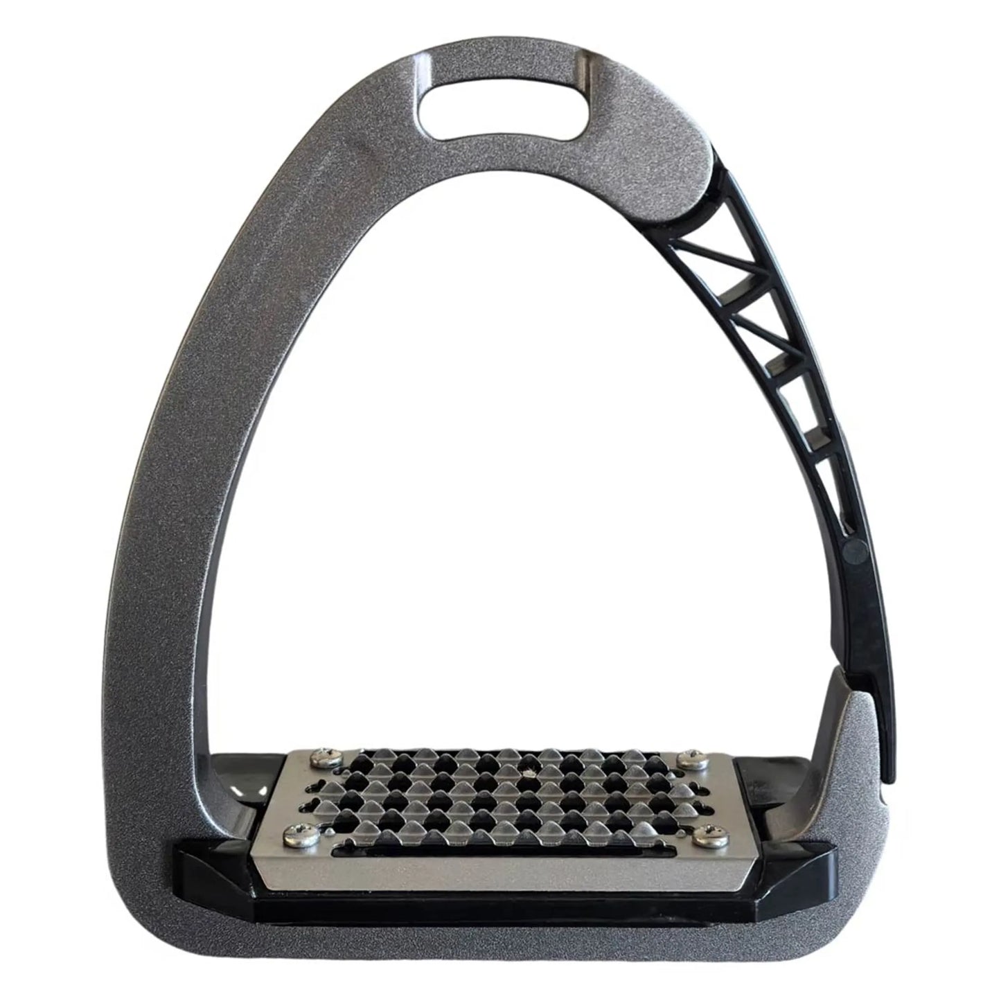 TuffRider Tech Safety Stirrups 1.8lbs- Dark Grey-4 1/2