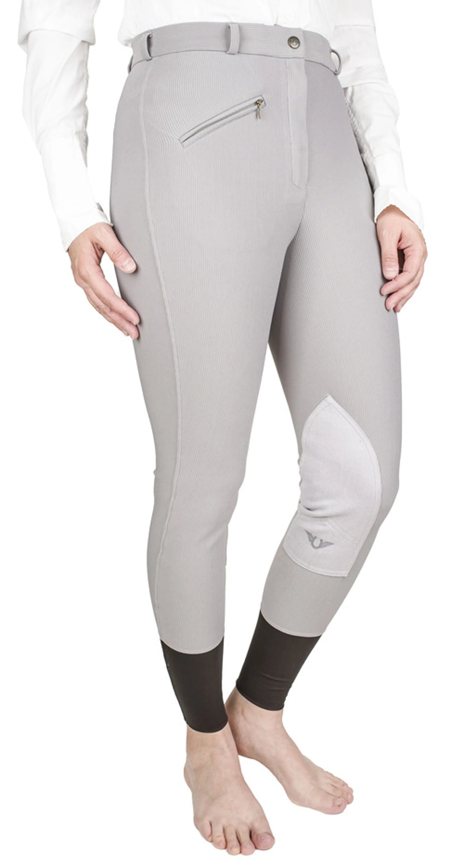 TuffRider Ladies Ribb Knee Patch Breeches- Sage- 24
