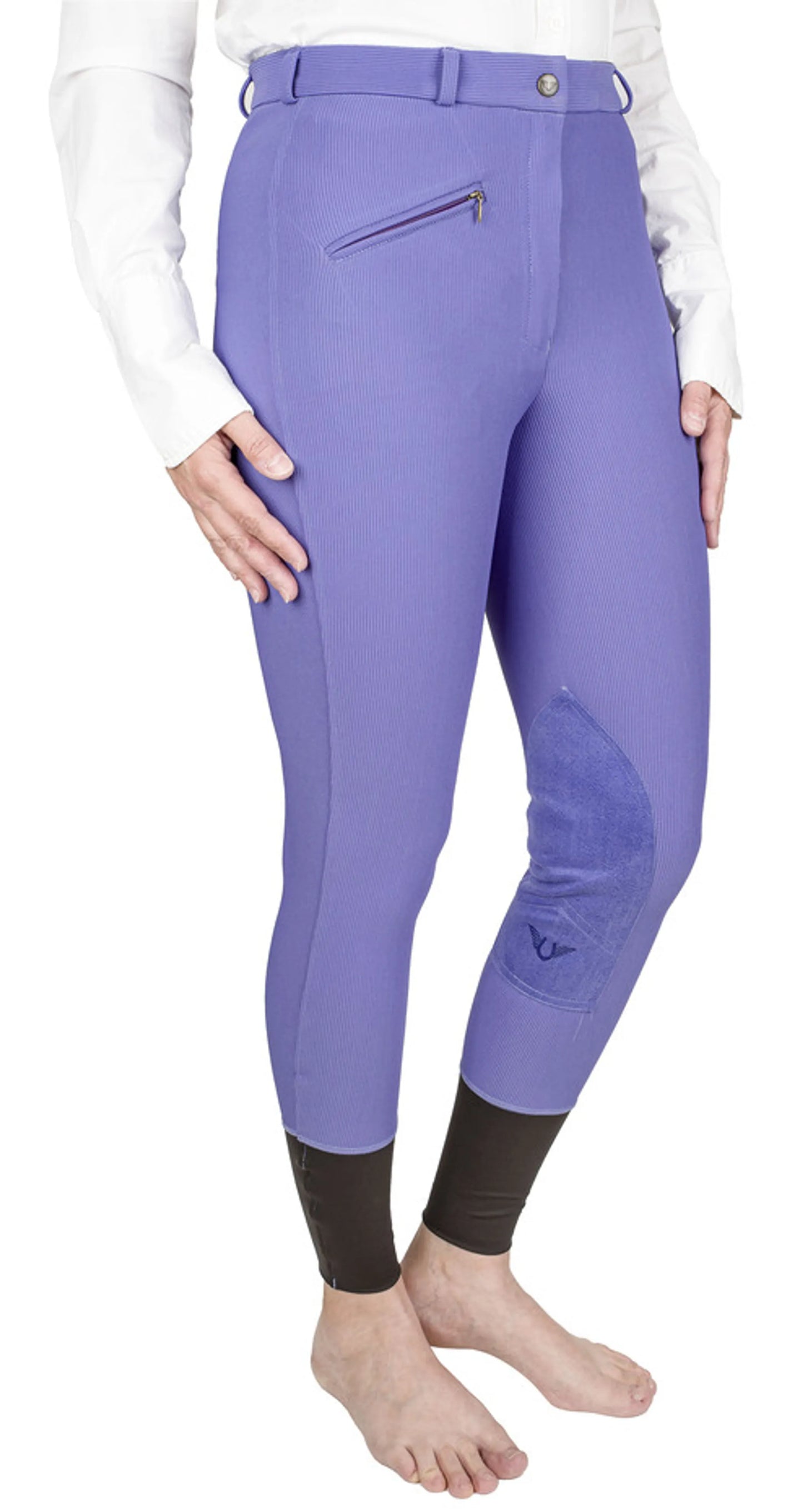 TuffRider Ladies Ribb Knee Patch Breeches- Sage- 24