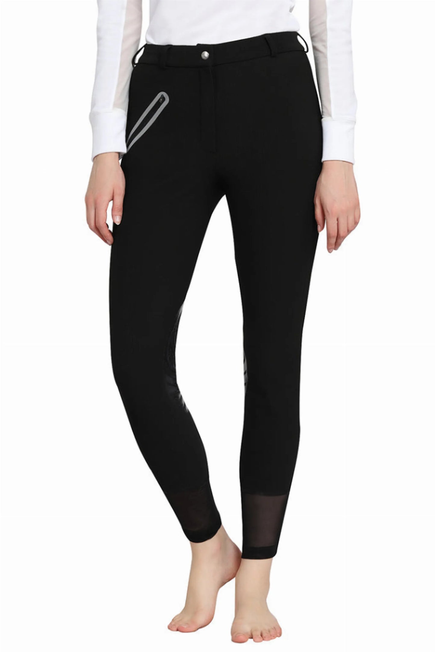 Tuffrider Tiffany Ribbed Breech With Silicone Knee Patch