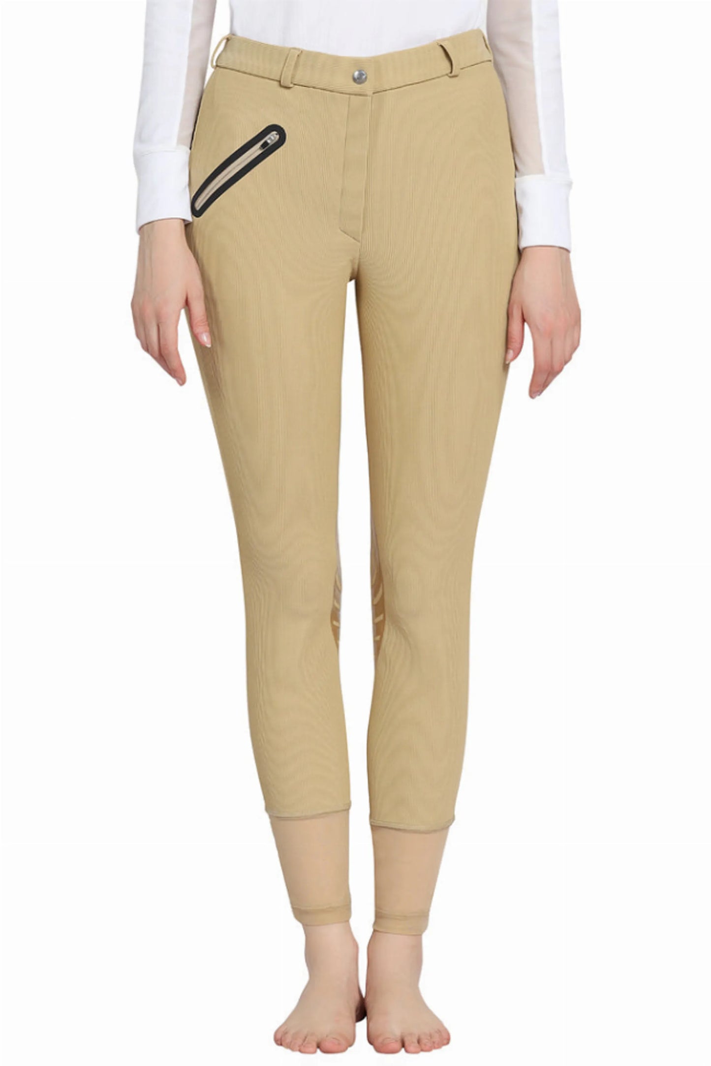 Tuffrider Tiffany Ribbed Breech With Silicone Knee Patch