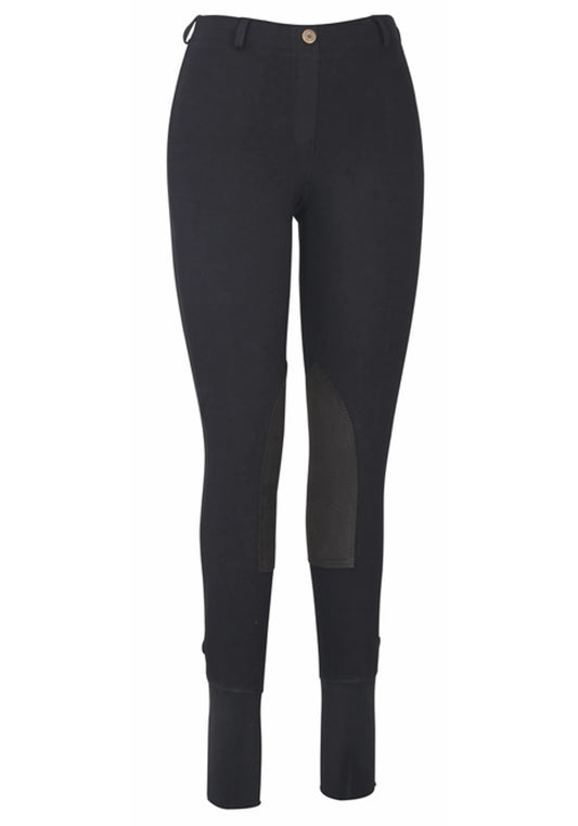 TuffRider Ladies Cotton Lowrise Pull-On Knee Patch Breeches