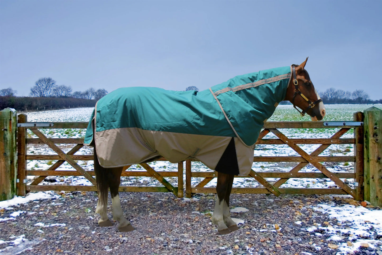 TuffRider Major 1200D Ballistic 220 GMS Detachable Neck Two Tone Turnout Blanket