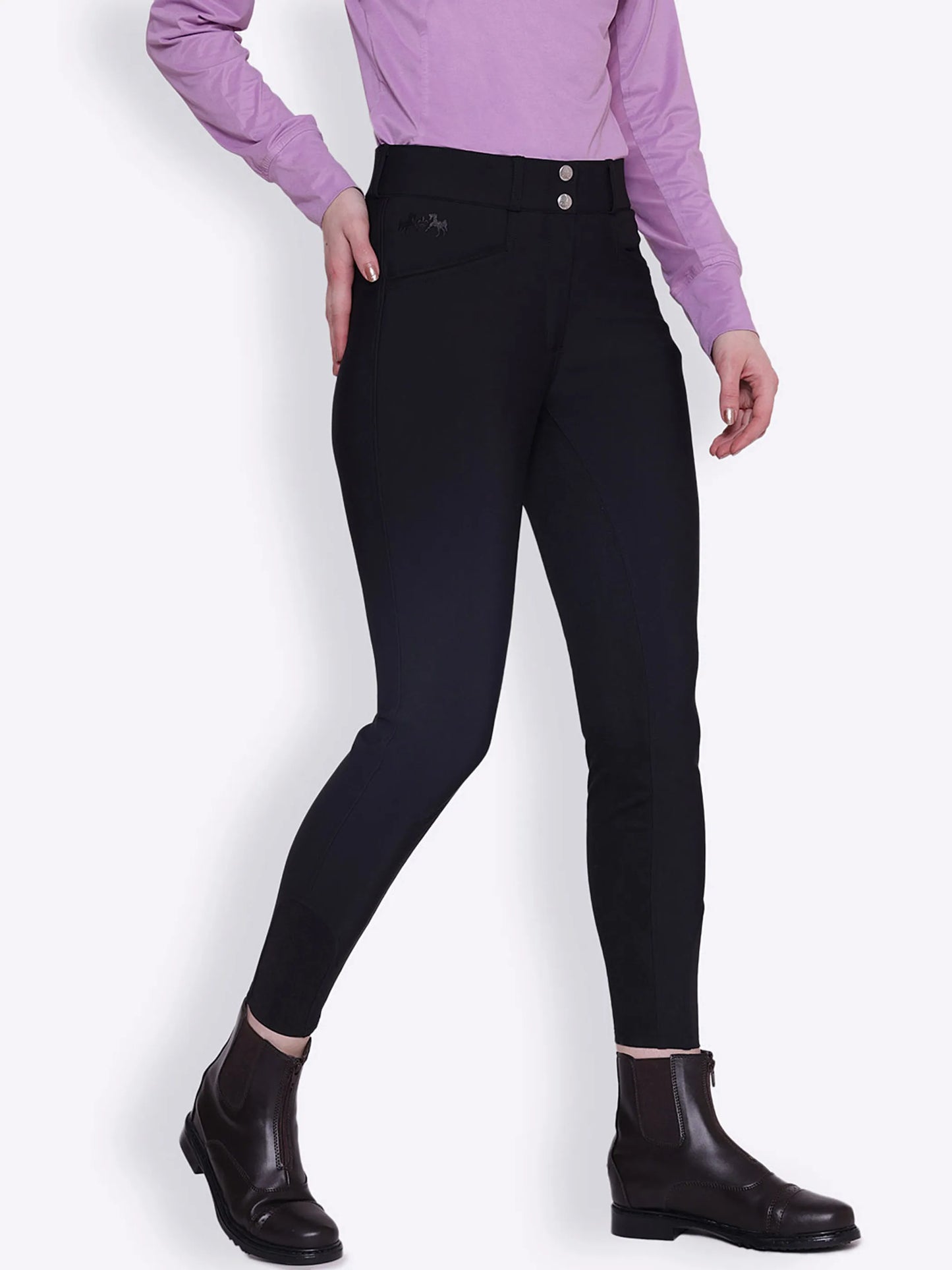 Equine Couture Slimming Breeches-Black-24