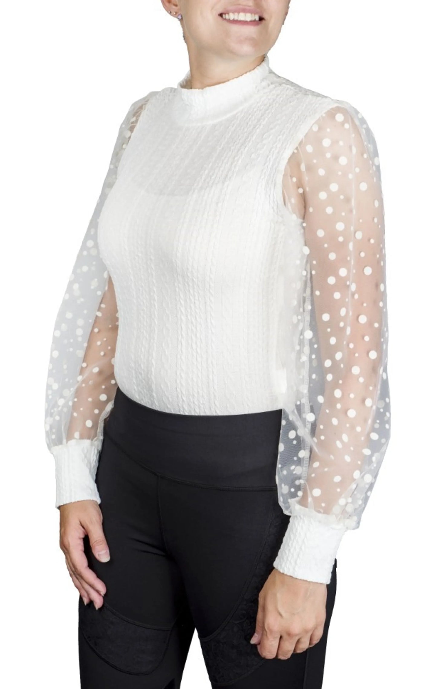 Spicy Girl Cardamom Long Sleeve Shirt by EC- White- L