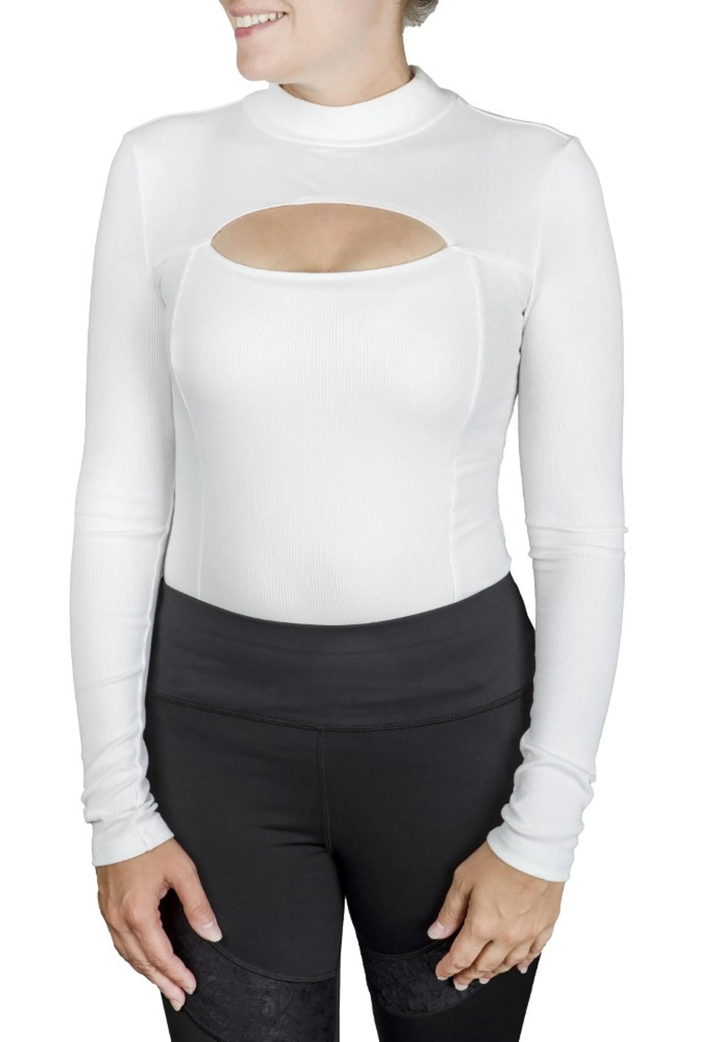 Spicy Girl Thyme Long Sleeve Shirt by EC- White- L