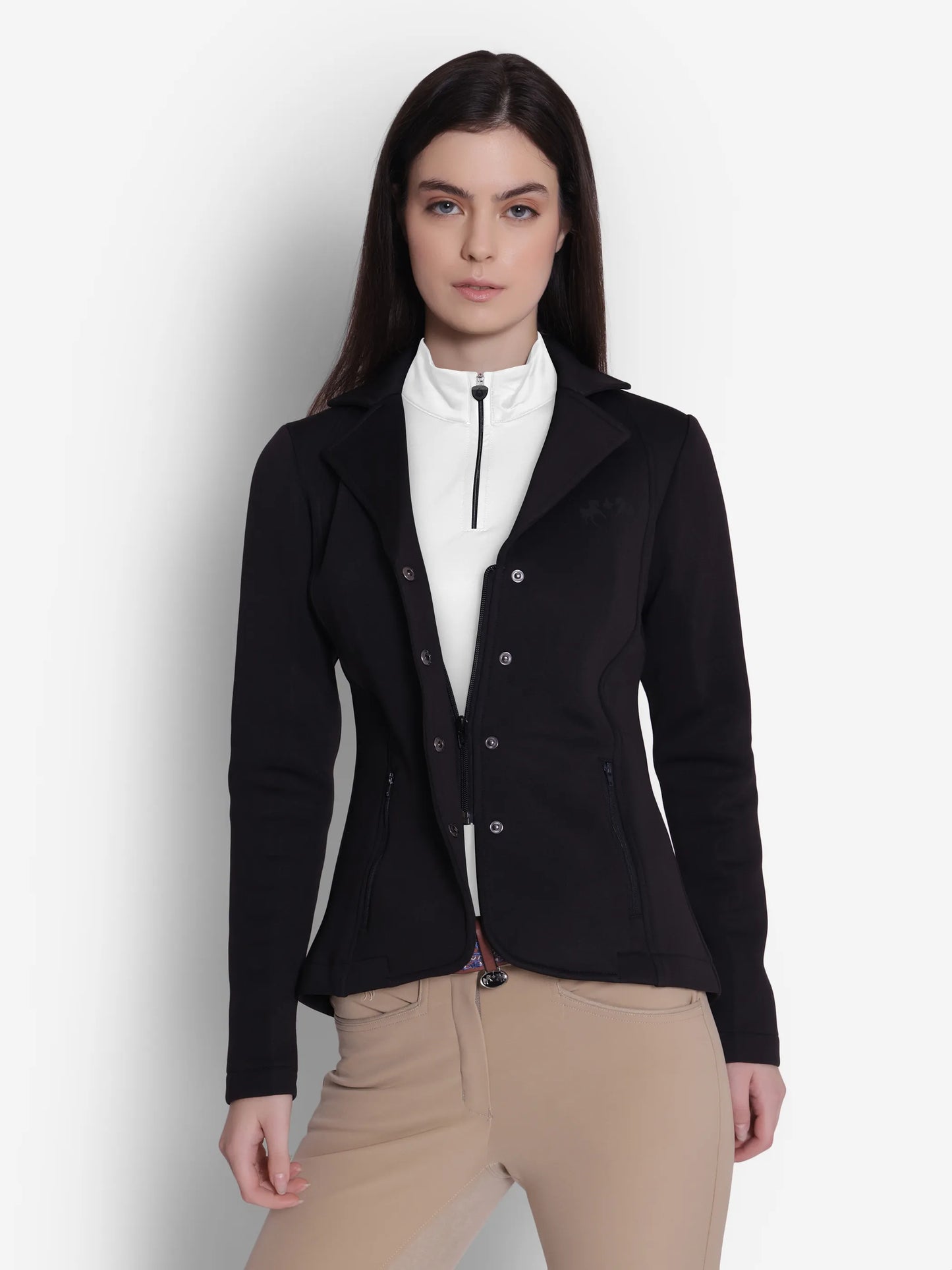 Equine Couture Spacer 3D Ladies Show Coat-Black-L