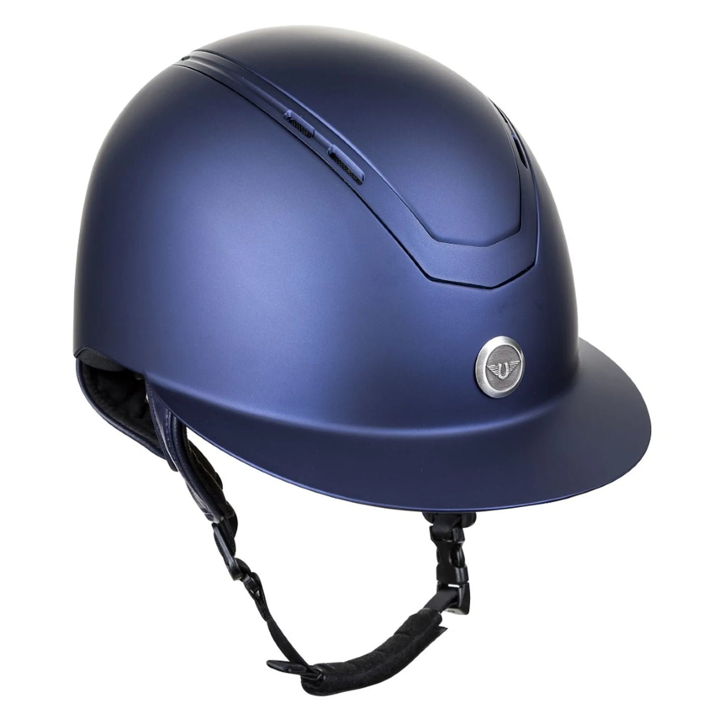 TuffRider Guardian Matte Wide Brim Helmet- Navy- Large