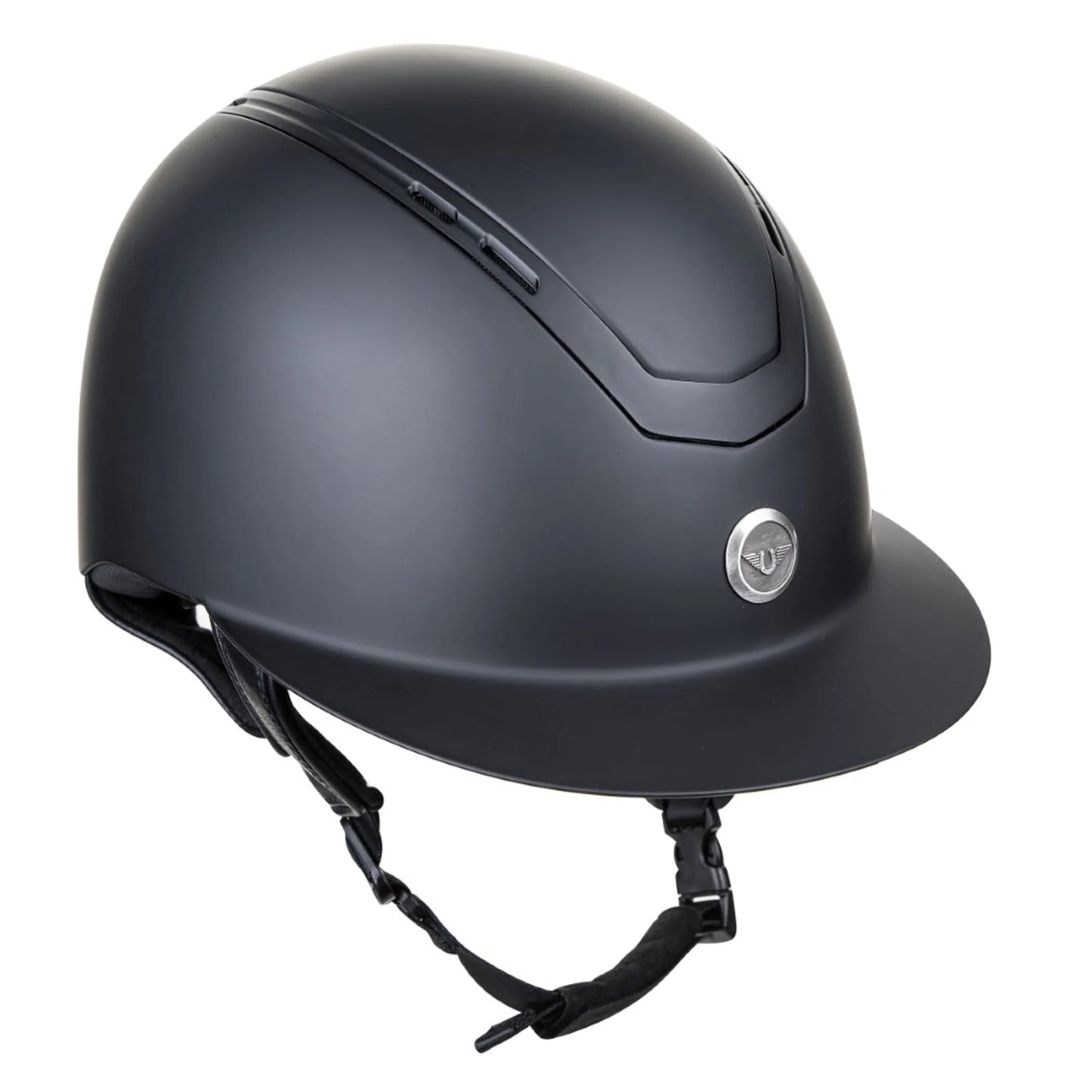 TuffRider Guardian Matte Wide Brim Helmet- Navy- Large