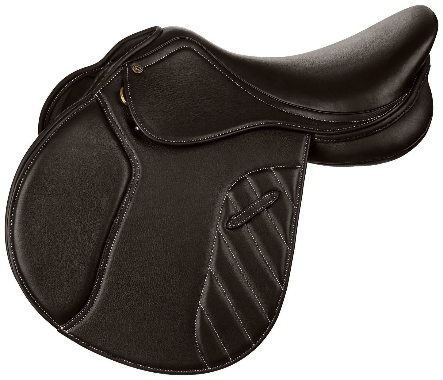 Henri de Rivel Synergy Plus Saddle- Flocked, Havana, 16.5
