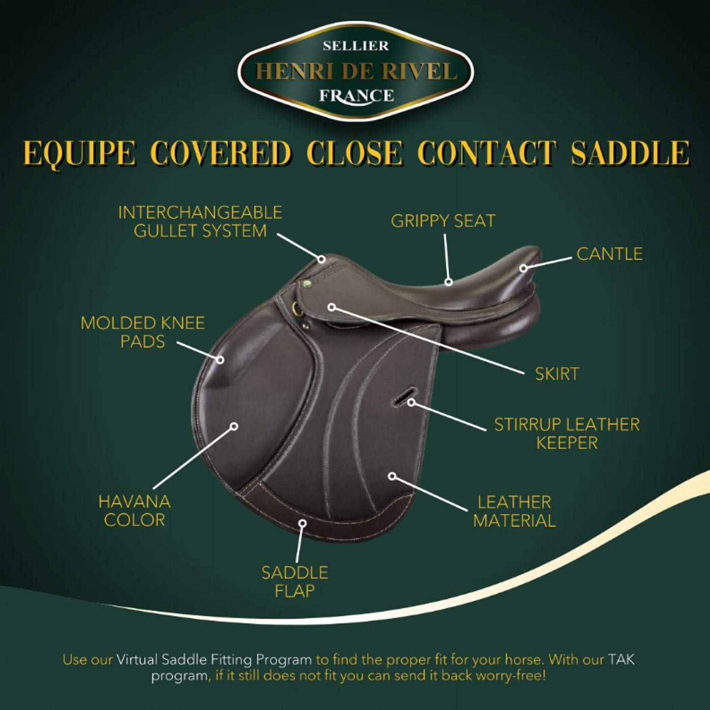 Henri De Rivel Equipe Covered Close Contact Saddle