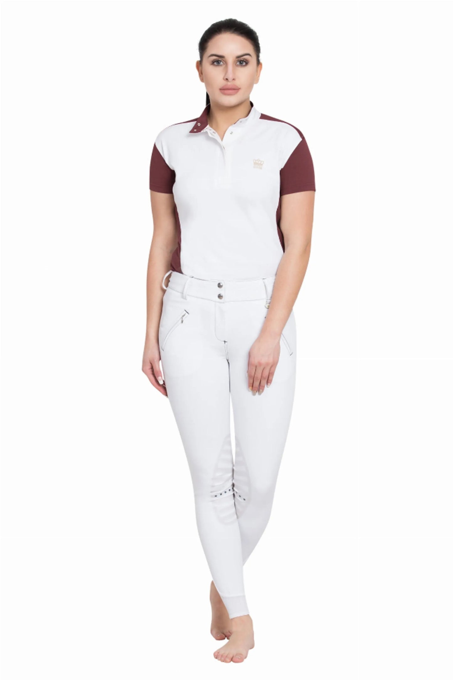 George H Morris Ladies Derby Silicone Knee Patch Breeches