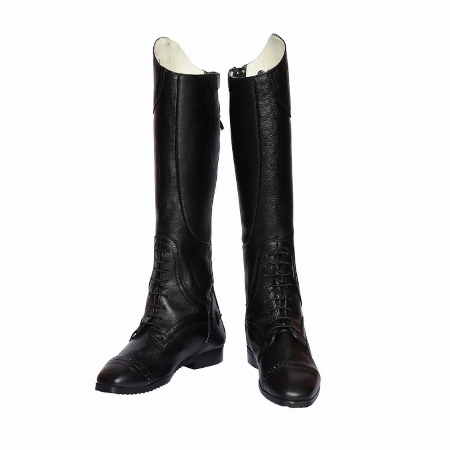 TuffRider Women Leather Back Zipper Olympia Field Boots