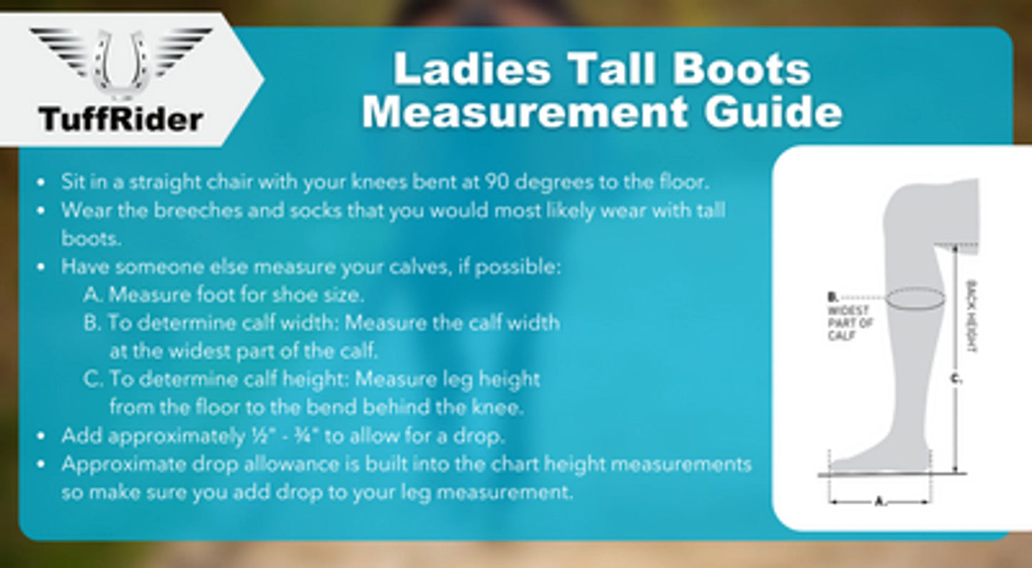 TuffRider Women Synthetic Leather Starter Back Zipper Field Boots - Pack Of: 1