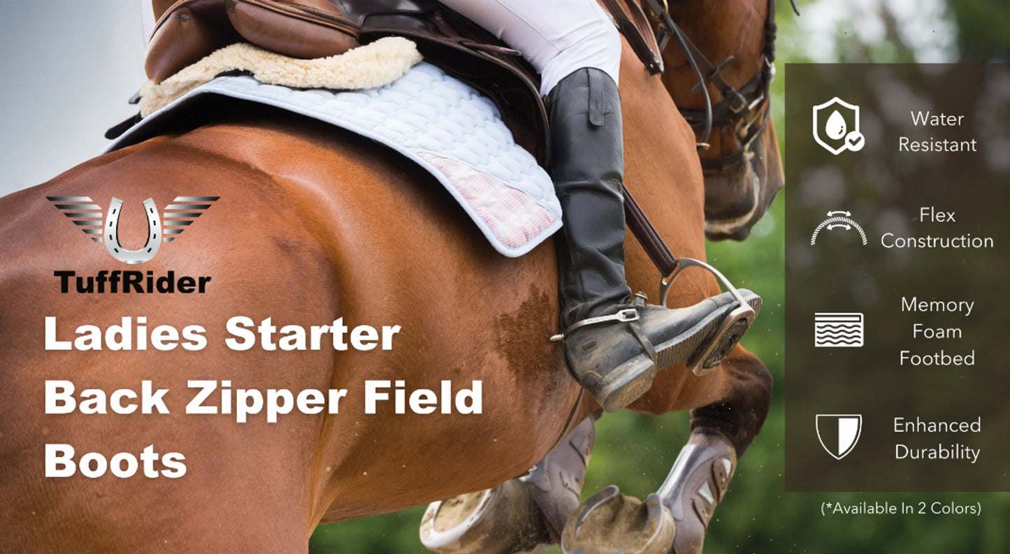 TuffRider Women Synthetic Leather Starter Back Zipper Field Boots - Pack Of: 1