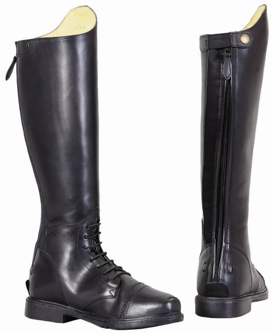 TuffRider Women Leather Back Zipper Short Baroque Field Boots - Color: Black | Pack Of: 1
