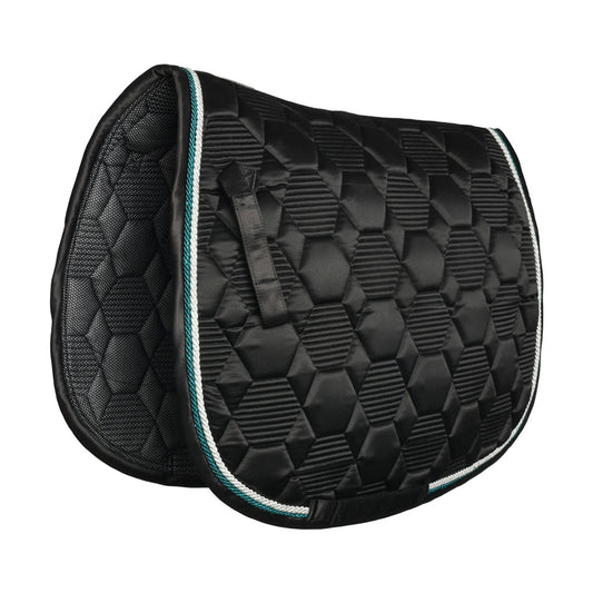 Lettia Honeycomb Collection Saddle Pad - BLACK