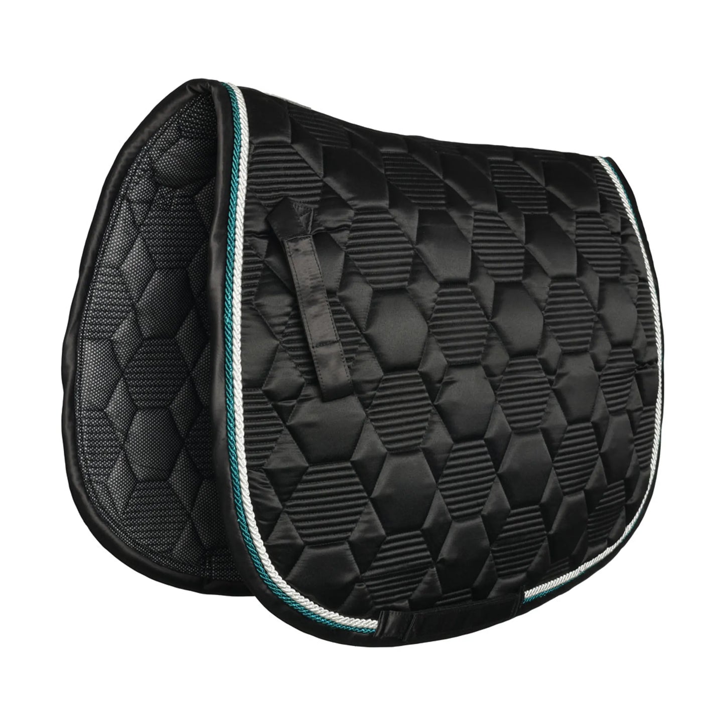 Lettia Honeycomb Collection Saddle Pad - BLACK