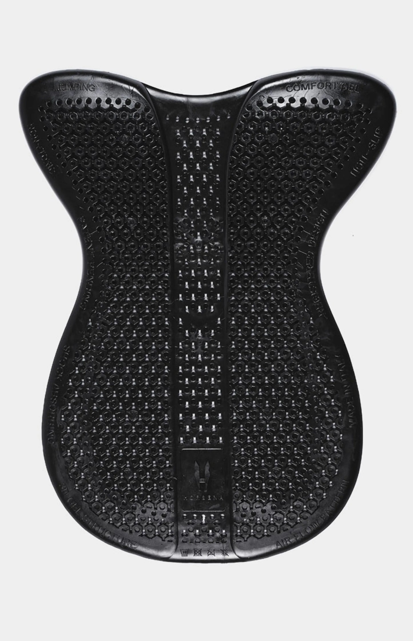 Horsena Front Balance Gel Pad (23-8Mm) W/Rolled Edge Eco-Sheepskin_ Dressage-Black