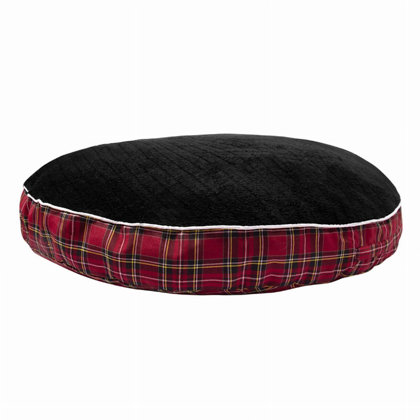 Halo EC Red Plaid Round Dog Bed