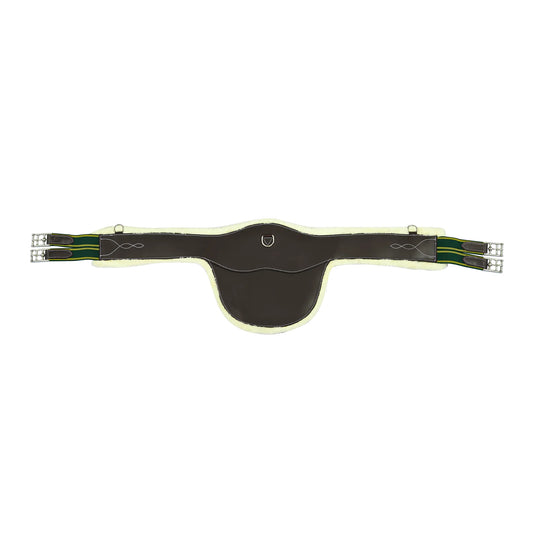 Henri de Rivel Anatomic Jumping Belly Guard Girth with Sherpa Fleece-Havana-46