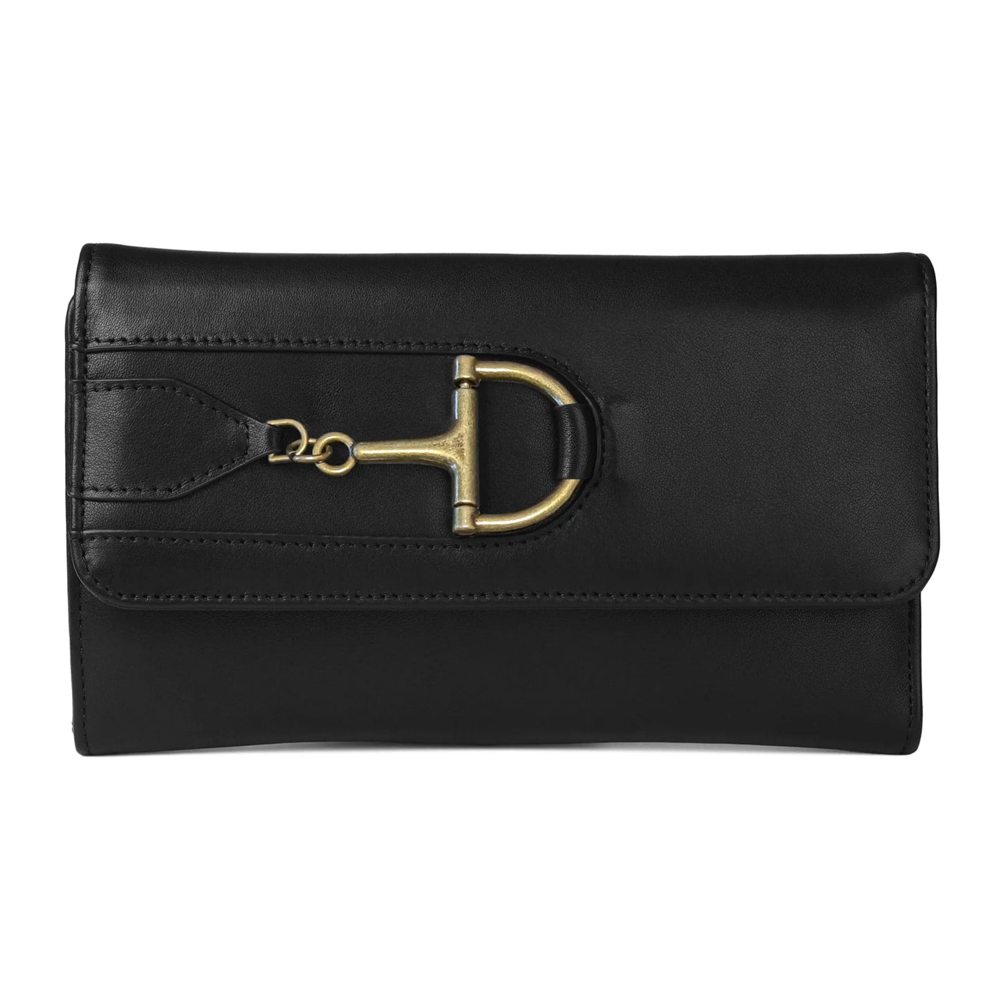 AWST Int'l Dee-Bit 3-Fold Leather Wallet-Black