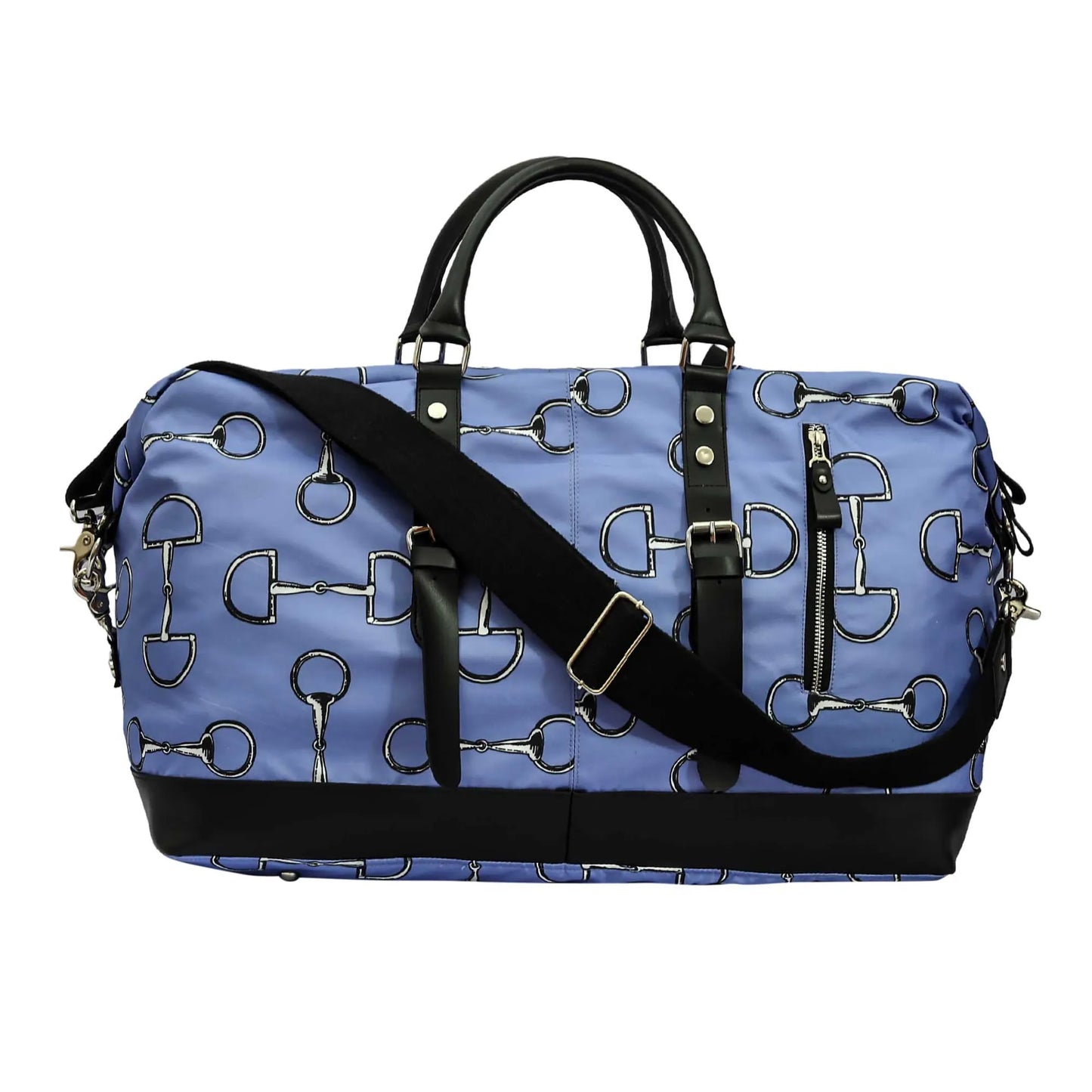 AWST Int'l Lila Vintage Snaffles Strappy Duffel Bag - Periwinkle