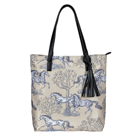 AWST Int'l "Lila"  Toile Pattern w/ Tassel- Beige